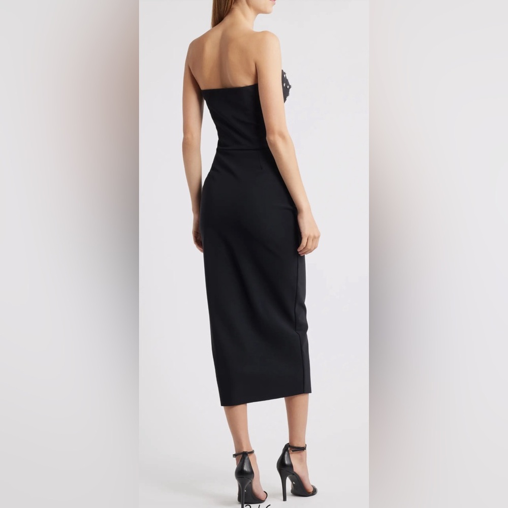 Chiara Boni La Petite Robe Mahta Rhinestone Detail Strapless Cocktail Dress - Picture 2 of 14